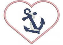 Stickmuster - Herz Anker